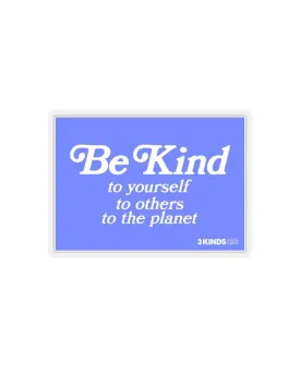 Be Kind Motto Sticker Blue