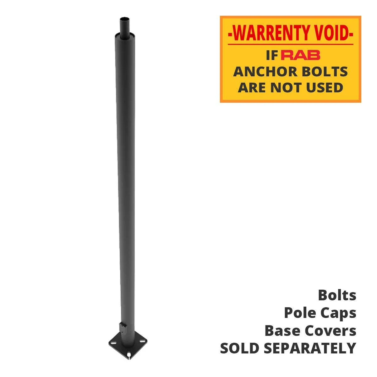 10 ft Light Pole With Base, 4 in Round Shaft, 11 Gauge Thickness, Welded Tenon, Bronze Finish