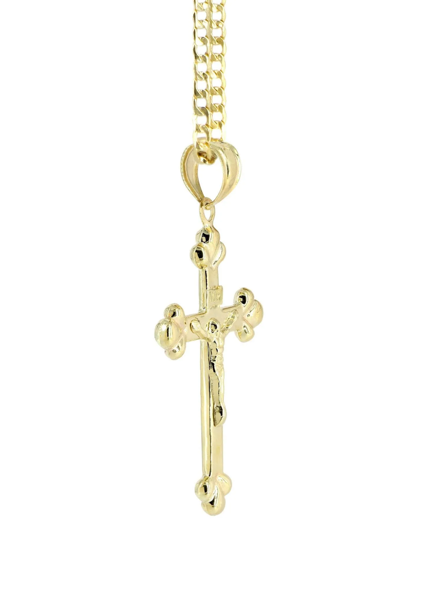 10K Gold Crucifix / Cross  Necklace For Men | 5 Grams