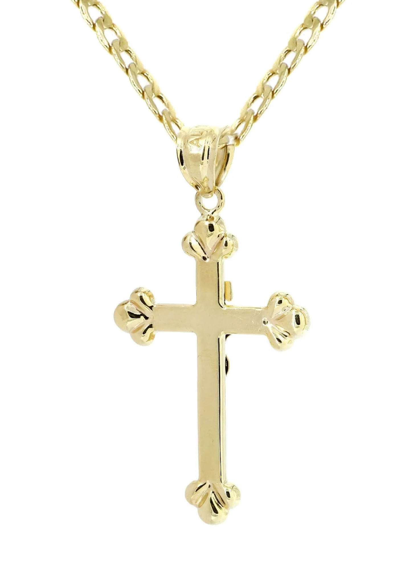 10K Gold Crucifix / Cross  Necklace For Men | 5 Grams