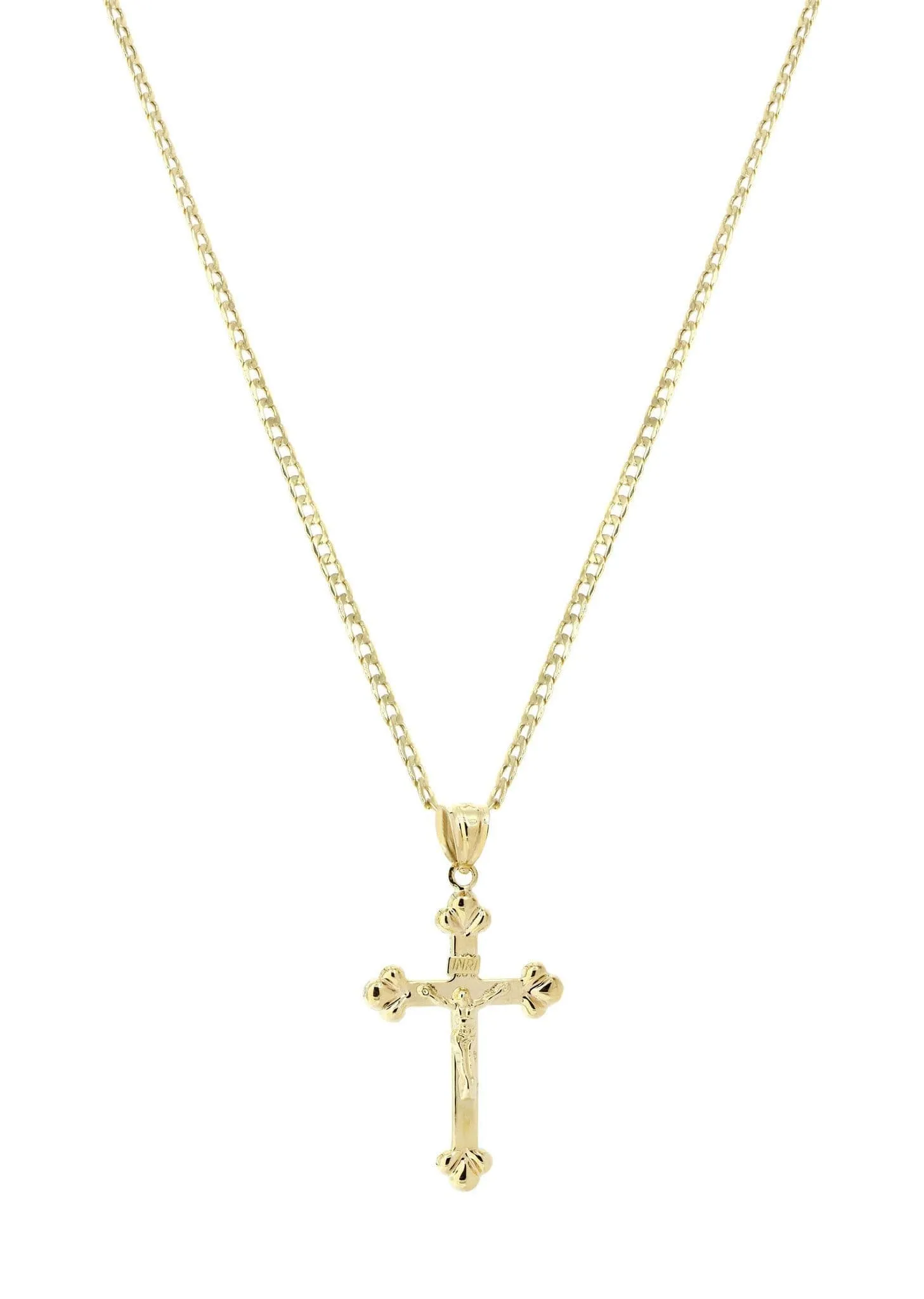 10K Gold Crucifix / Cross  Necklace For Men | 5 Grams