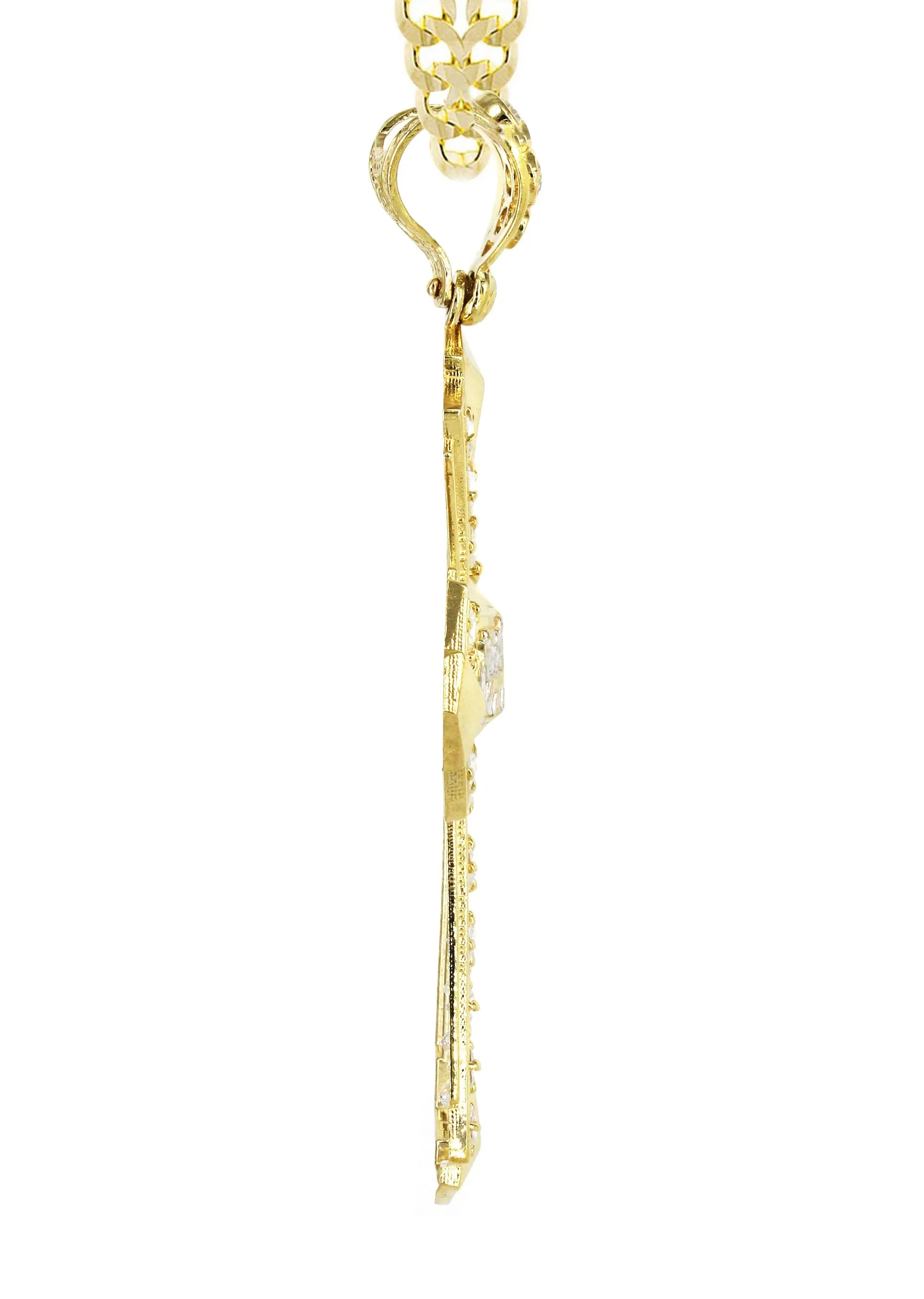 10K Yellow Gold Cross Necklace | Appx. 17.8 Grams