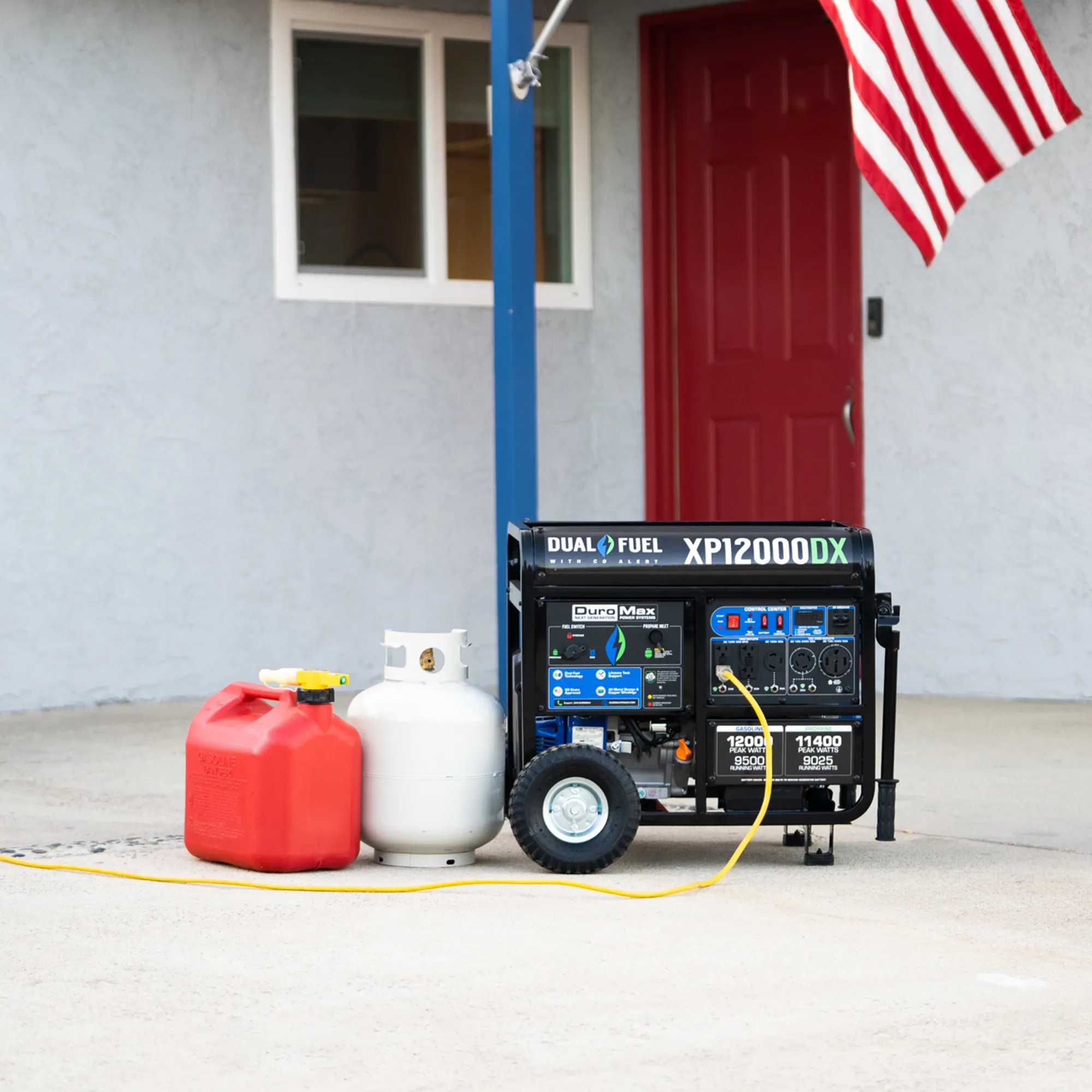 12,000 Watt Dual Fuel Portable Generator w/ CO Alert