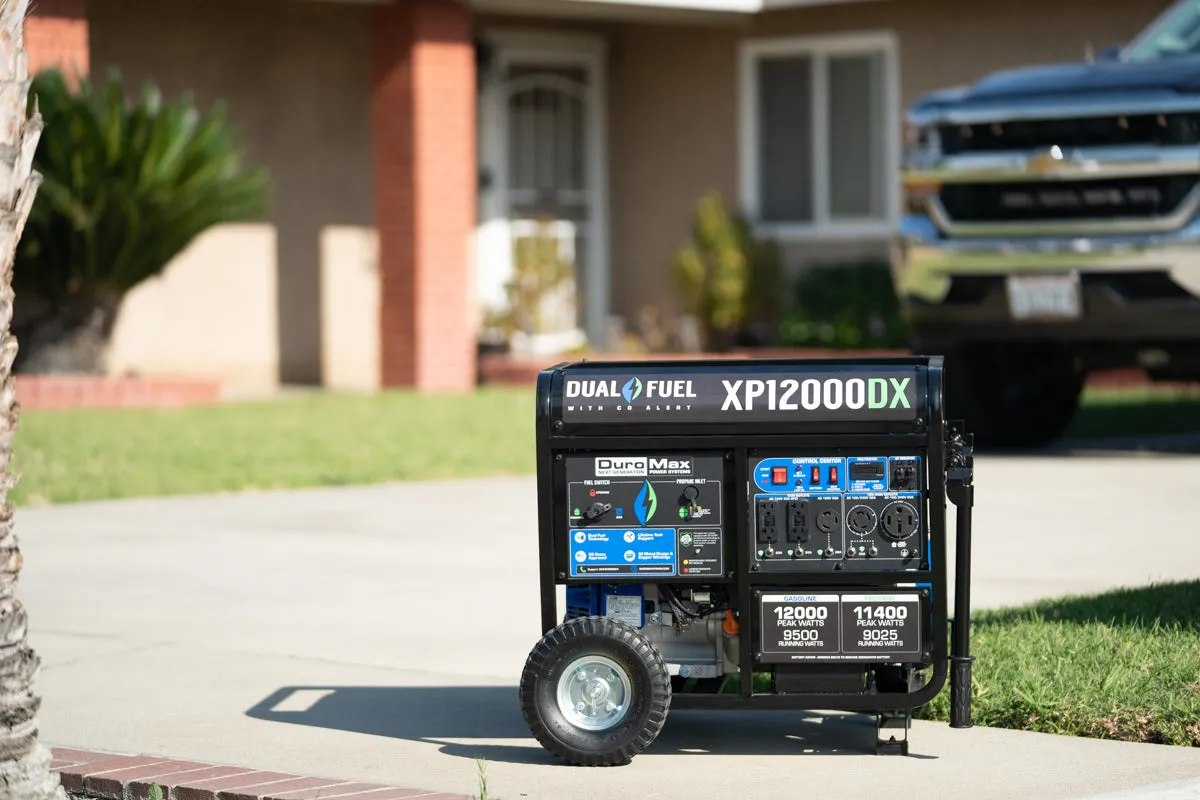 12,000 Watt Dual Fuel Portable Generator w/ CO Alert