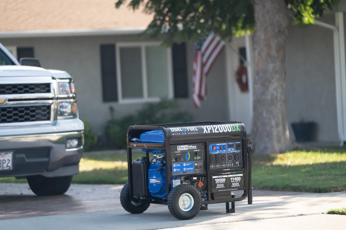 12,000 Watt Dual Fuel Portable Generator w/ CO Alert