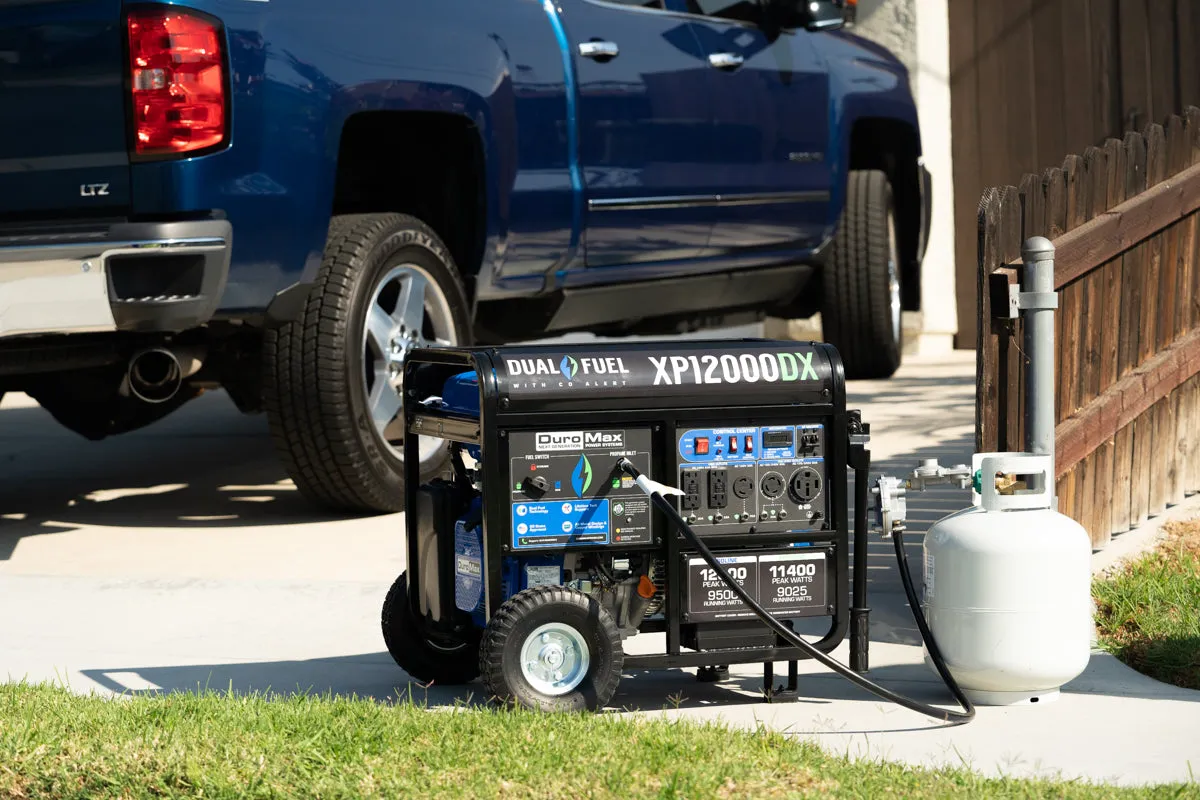 12,000 Watt Dual Fuel Portable Generator w/ CO Alert