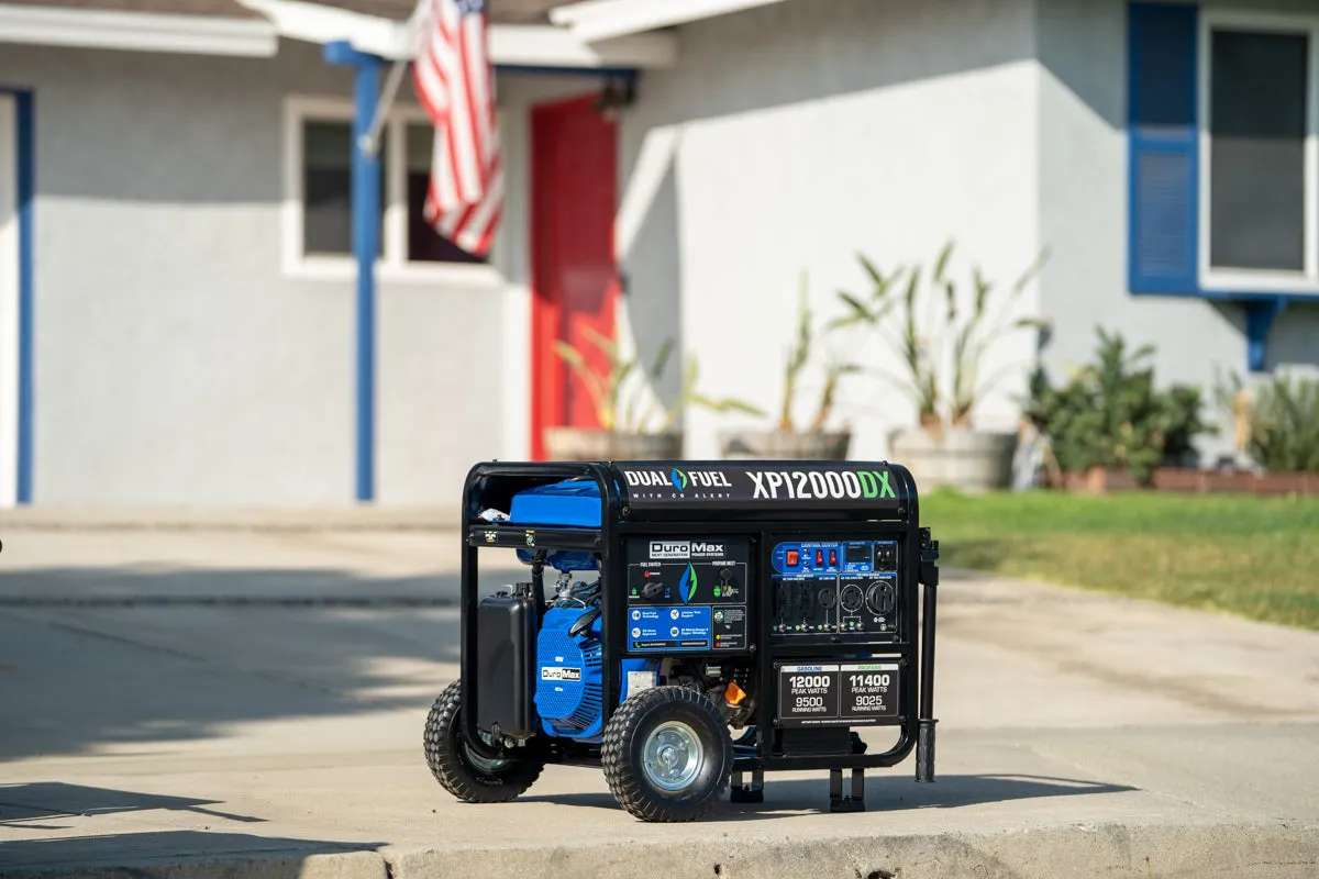 12,000 Watt Dual Fuel Portable Generator w/ CO Alert