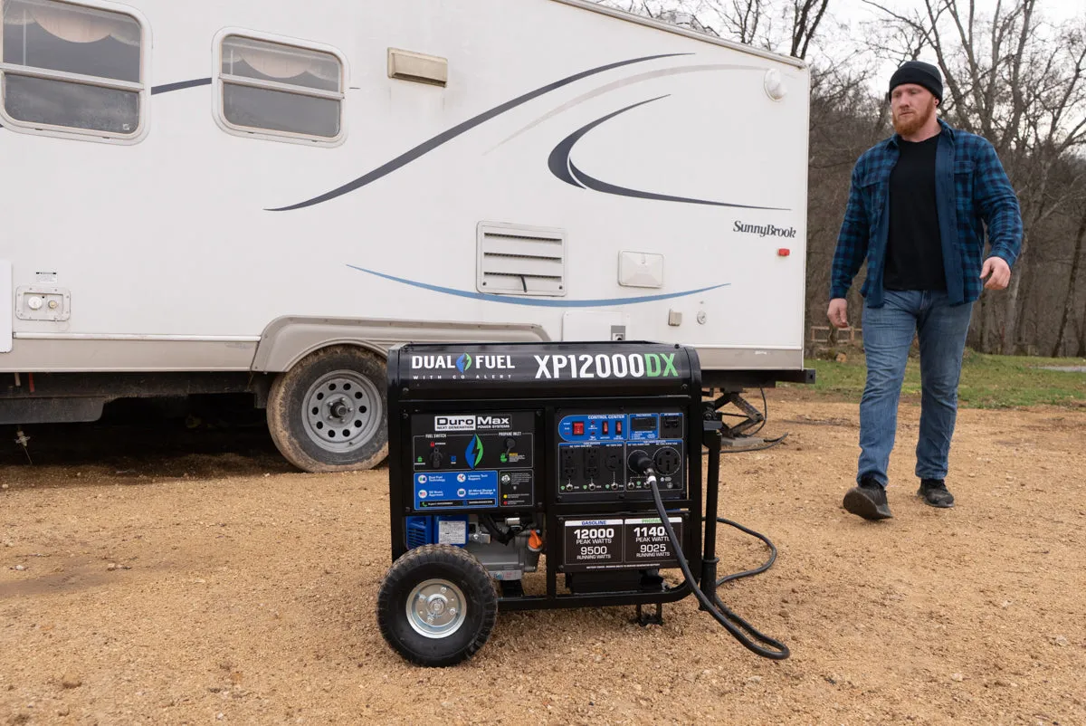 12,000 Watt Dual Fuel Portable Generator w/ CO Alert