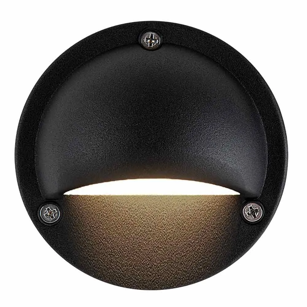 12V LED Round Deck Light Aluminum Black Finish