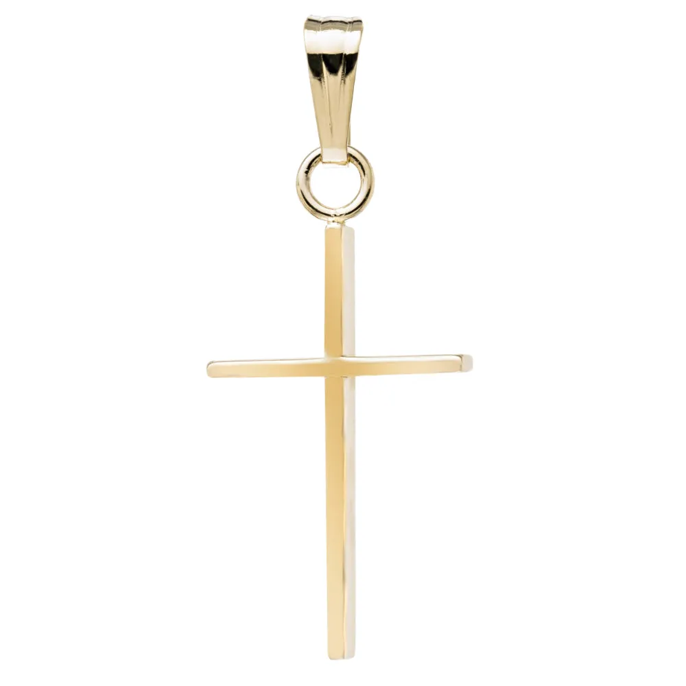 14k Gold Cross Necklace 18"