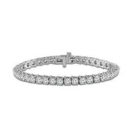 14K White Gold 4ctw Natural Diamond Tennis Bracelet