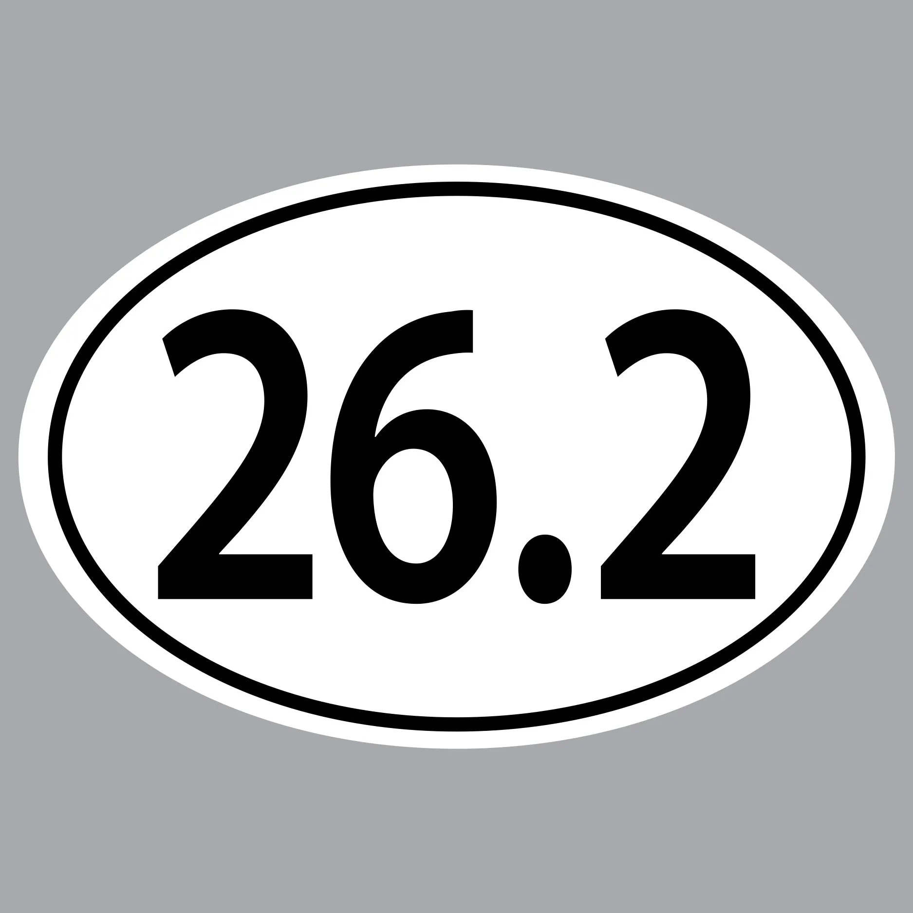 26.2 Oval Sticker