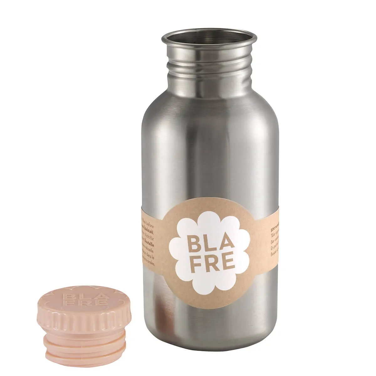 500ml Steel Bottle in Peach by Blafre