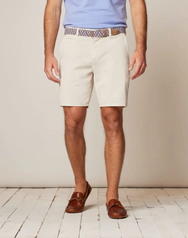 8" Nassau Cotton Blend Shorts Stone