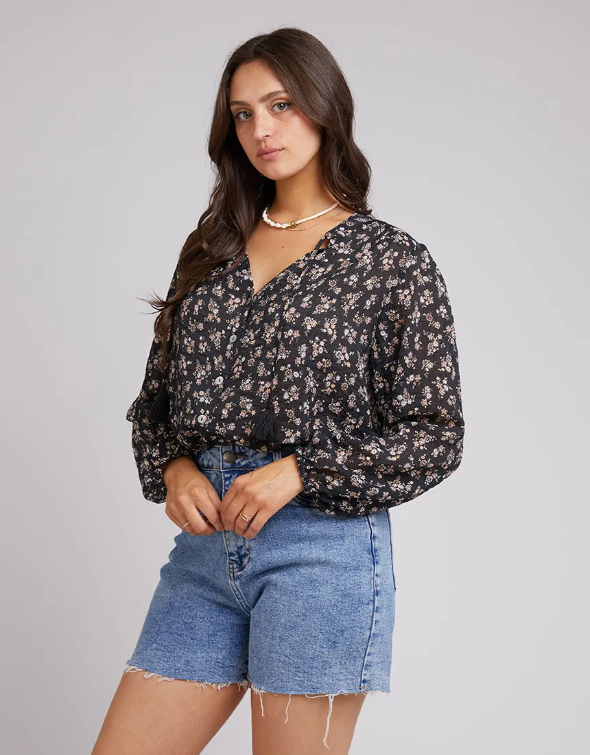 All About Eve Maya Floral Shirt Black