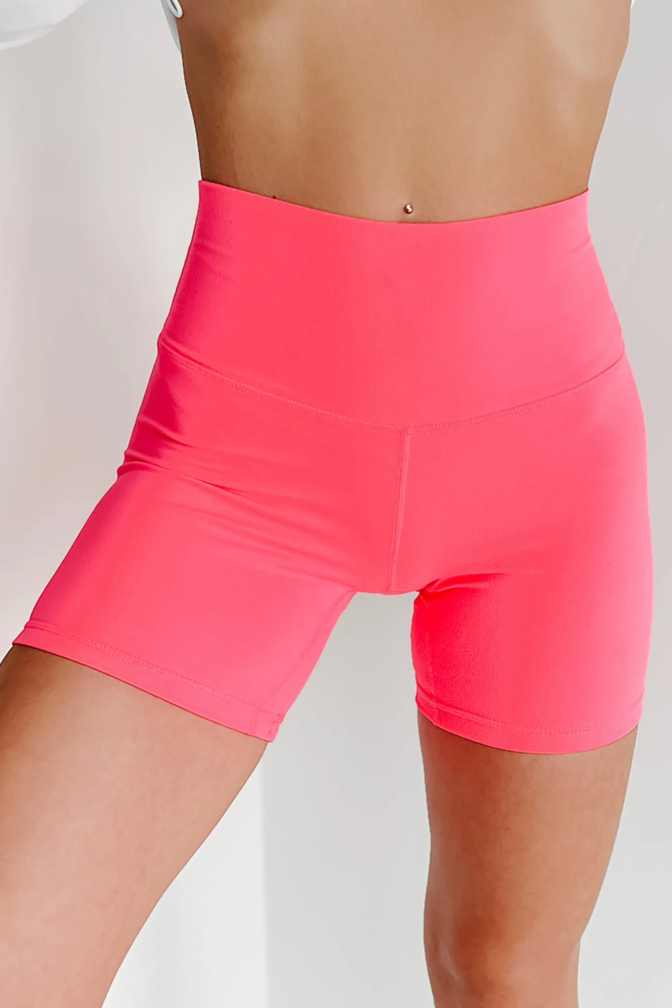 Alpha Mode Solid Biker Shorts (Neon Pink)