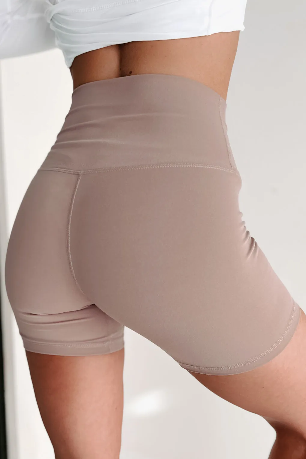 Alpha Mode Solid Biker Shorts (Pink Clay)