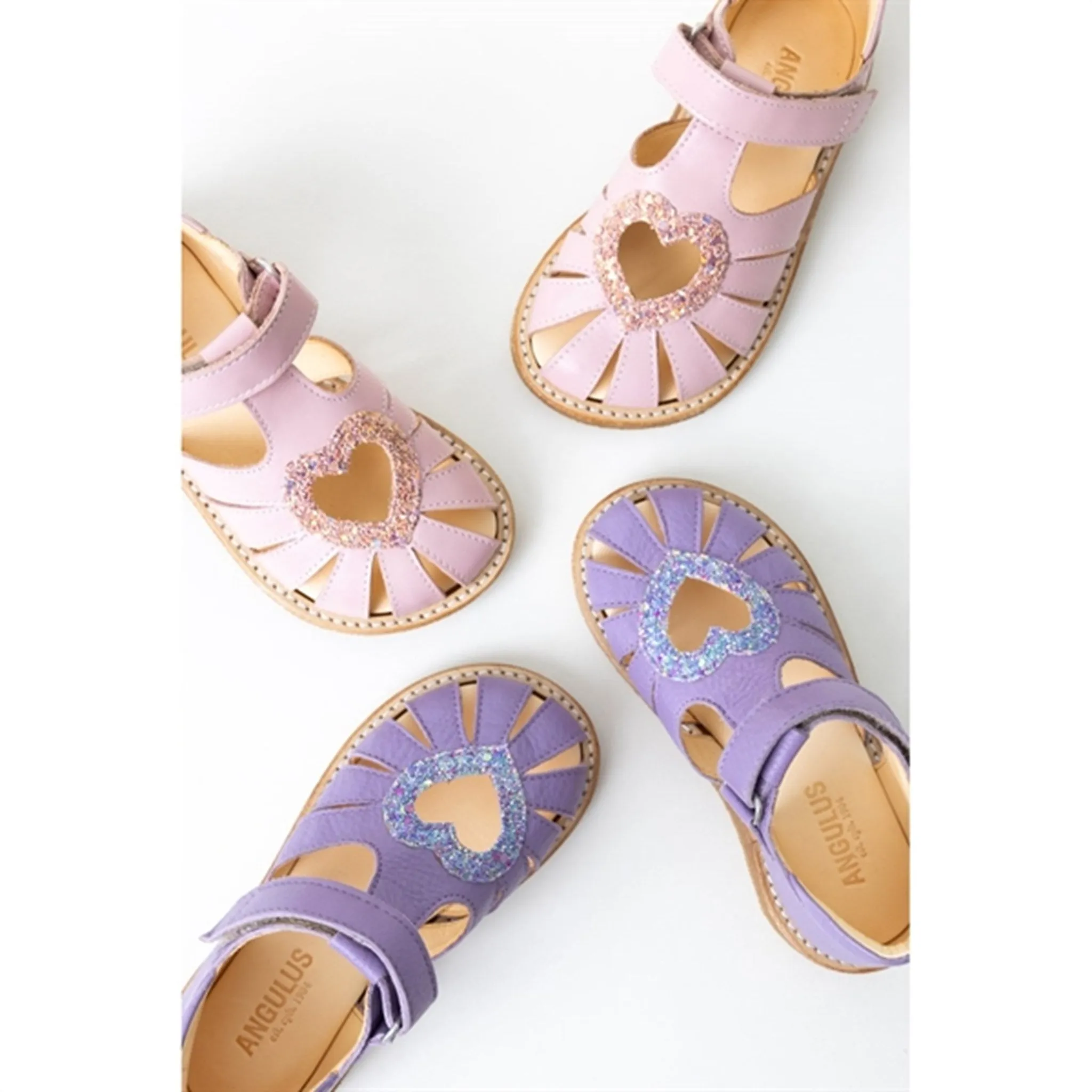 Angulus Hjerte Sandals Lilac/Confetti Glitter