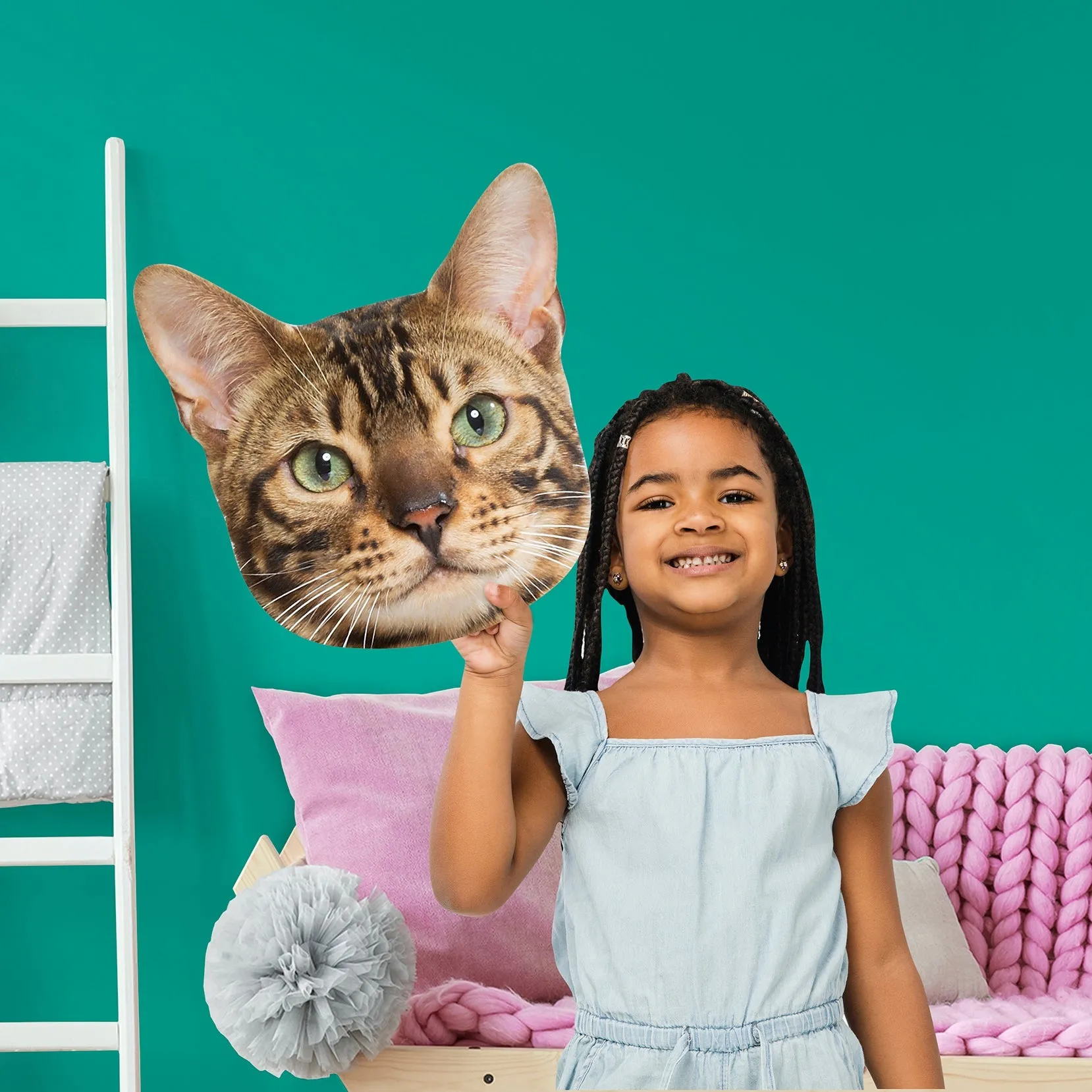 Animals: Bengal Cat Foam Core Cutout - Big Head