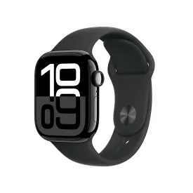 Apple Watch Series 10 GPS   Cellular 42mm Jet Black Aluminium Case with Black Sport Band - S/M