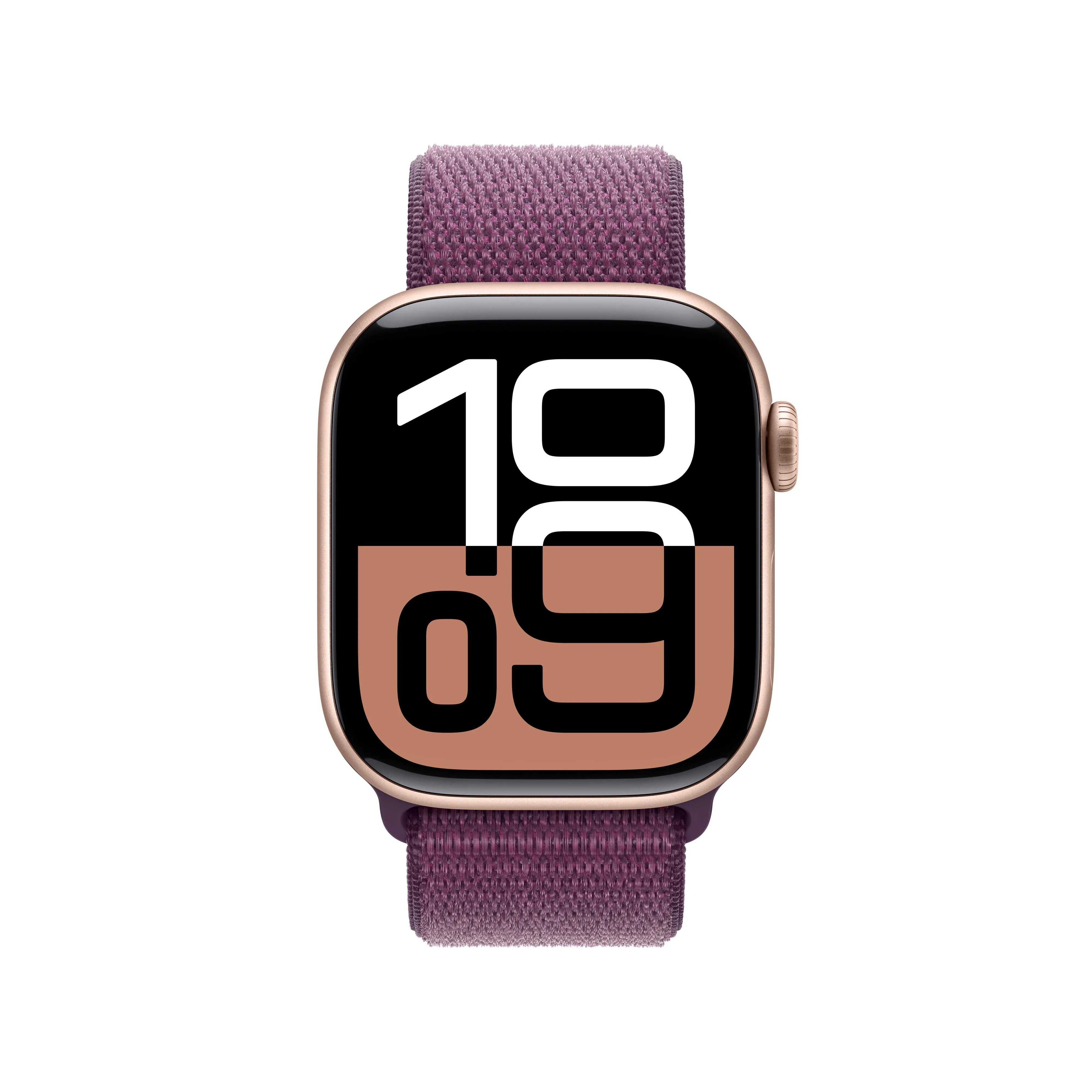 Apple Watch Series 10 GPS   Cellular 42mm Rose Gold Aluminium Case with Plum Sport Loop