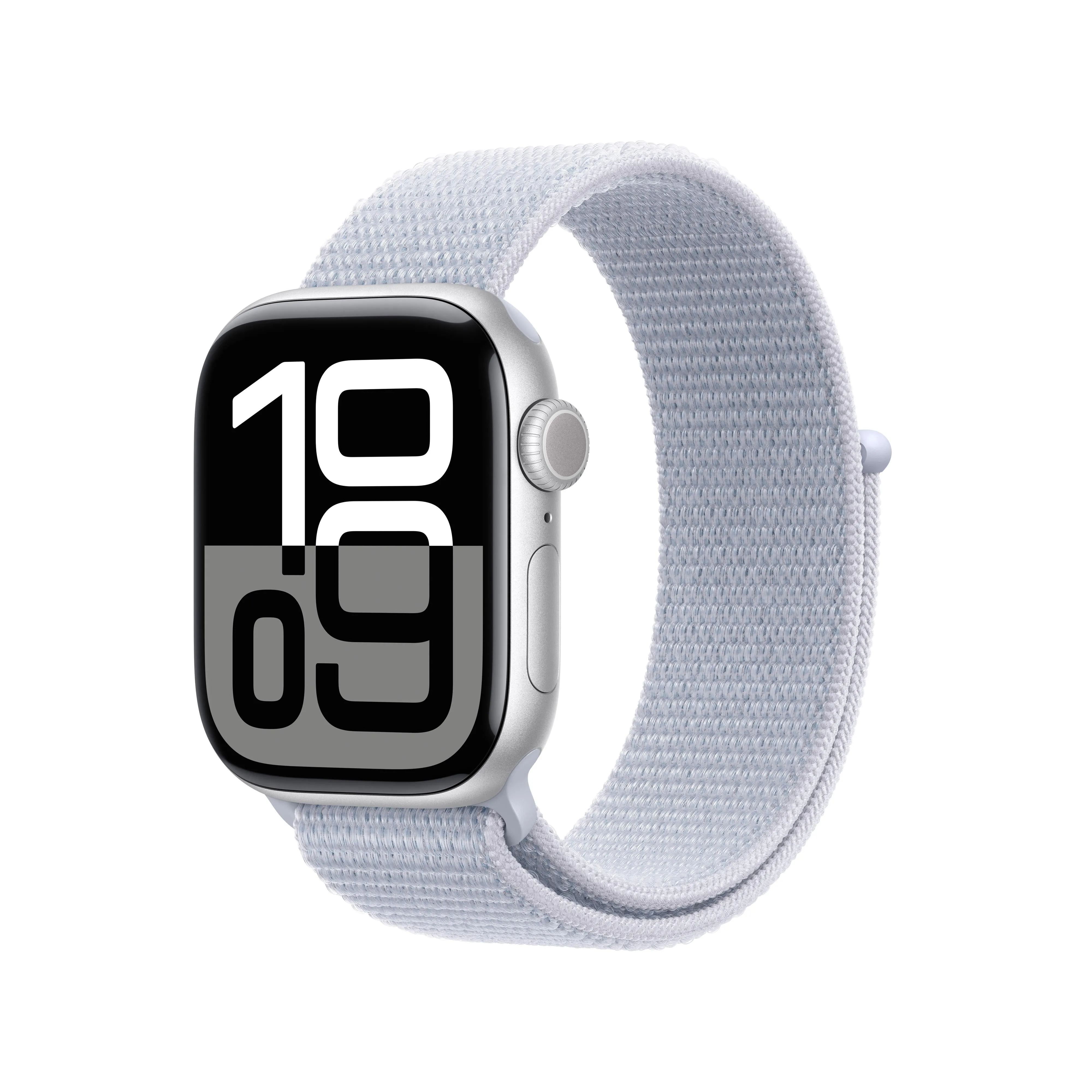 Apple Watch Series 10 GPS   Cellular 42mm Silver Aluminium Case with Blue Cloud Sport Loop