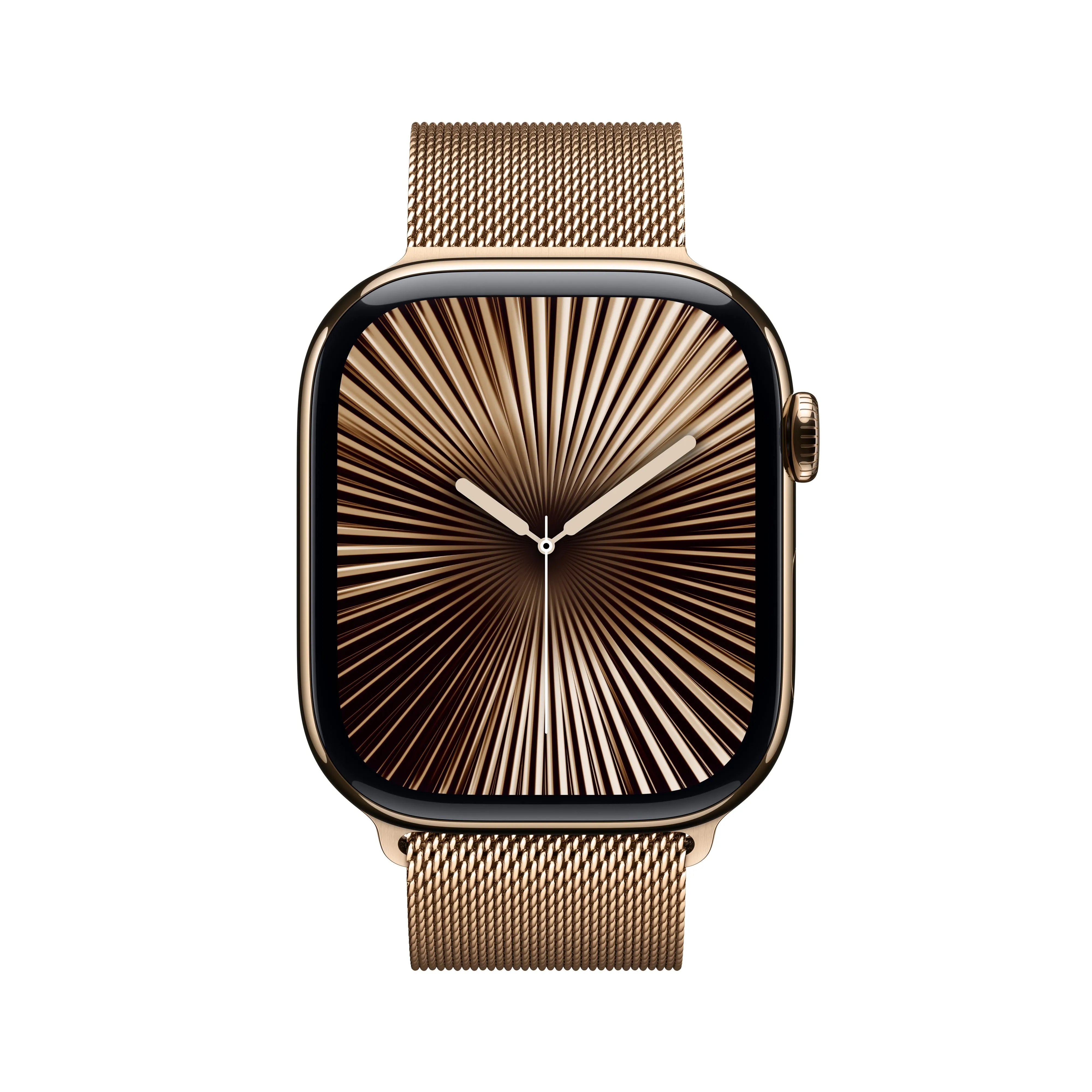 Apple Watch Series 10 GPS   Cellular 46mm Gold Titanium Case with Gold Milanese Loop - M/L