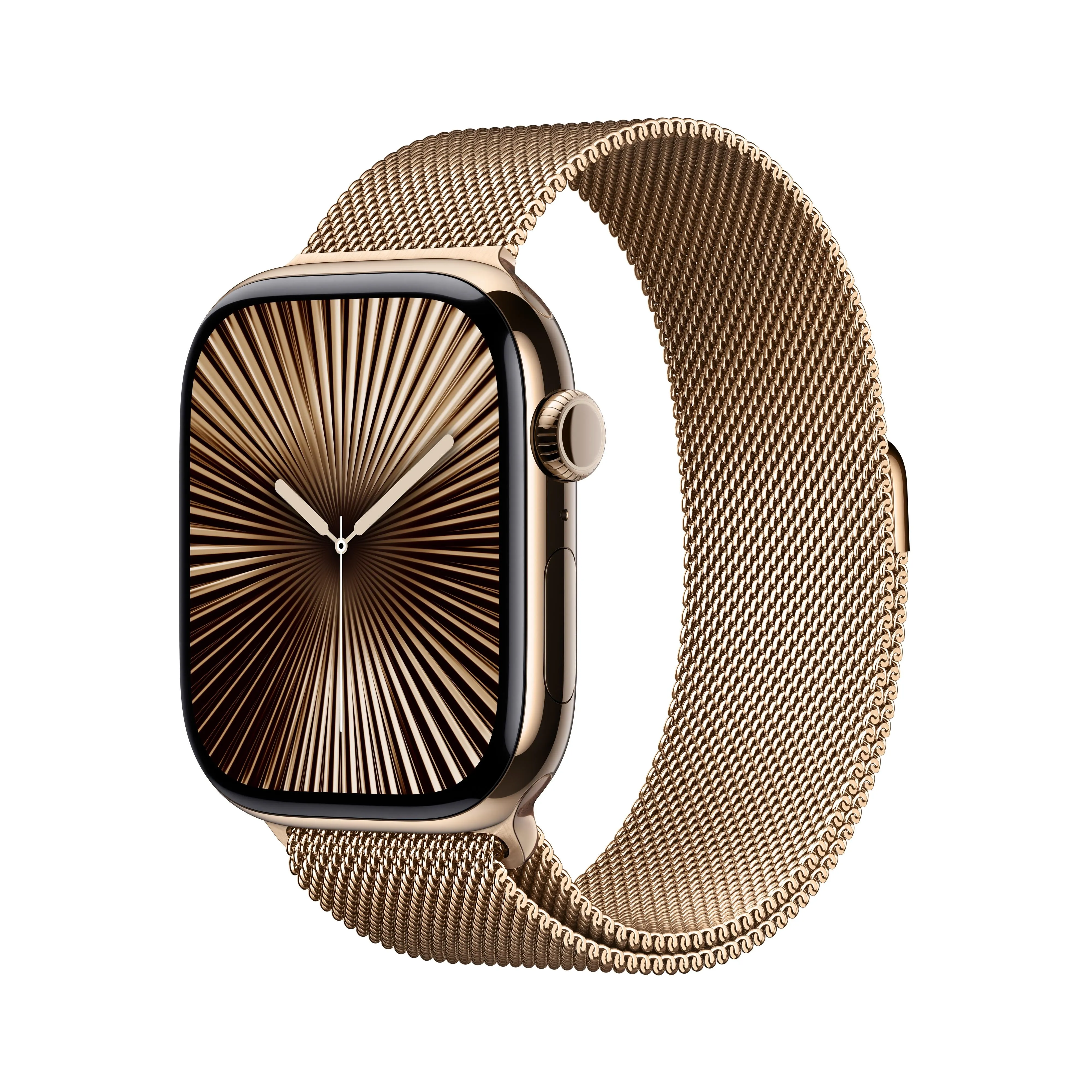 Apple Watch Series 10 GPS   Cellular 46mm Gold Titanium Case with Gold Milanese Loop - M/L