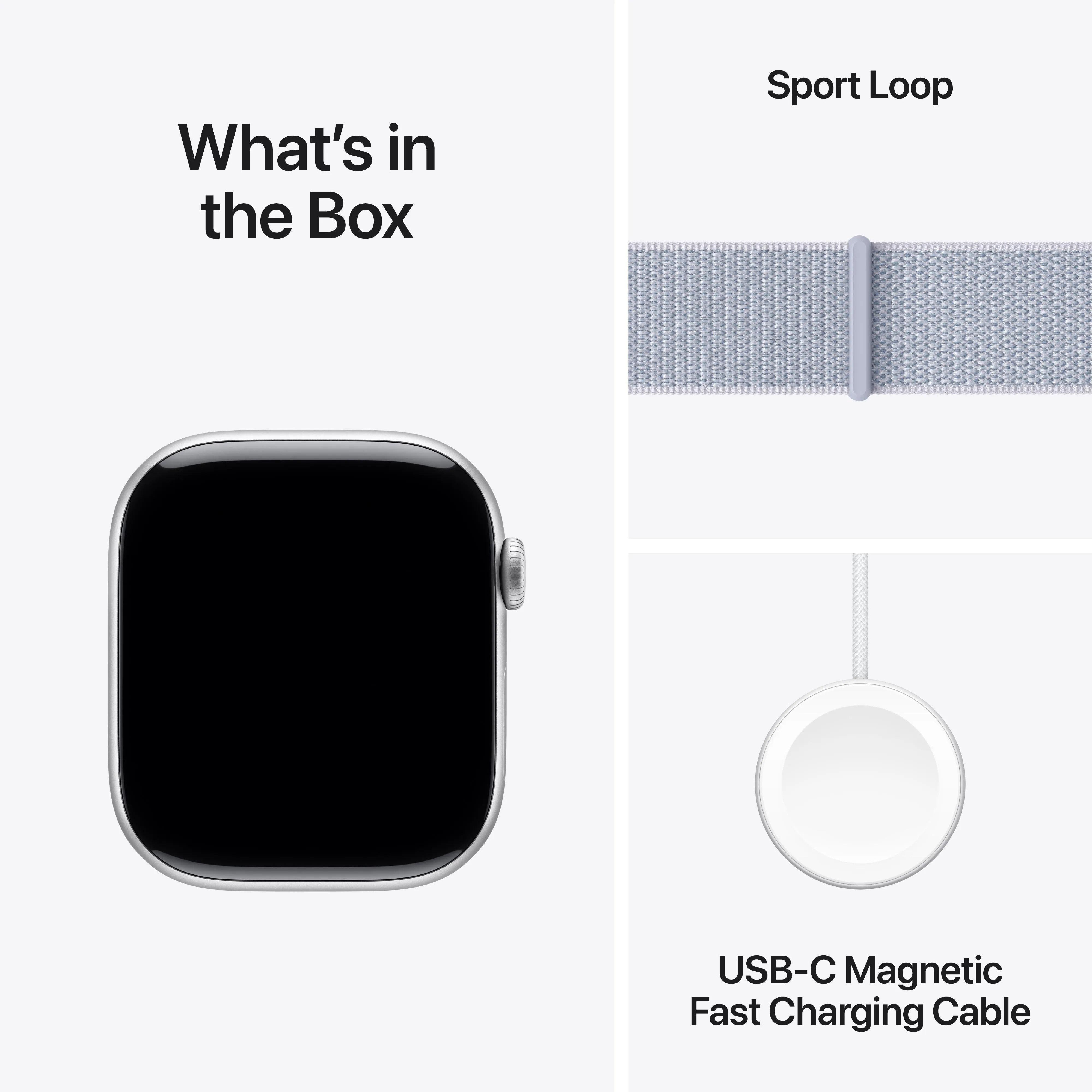 Apple Watch Series 10 GPS   Cellular 46mm Silver Aluminium Case with Blue Cloud Sport Loop