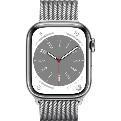 Apple Watch Series 8 41MM (GPS   Cellular) - Silver Stainless Steel