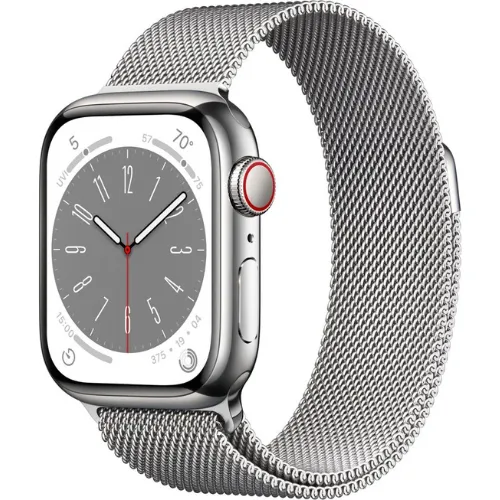 Apple Watch Series 8 41MM (GPS   Cellular) - Silver Stainless Steel