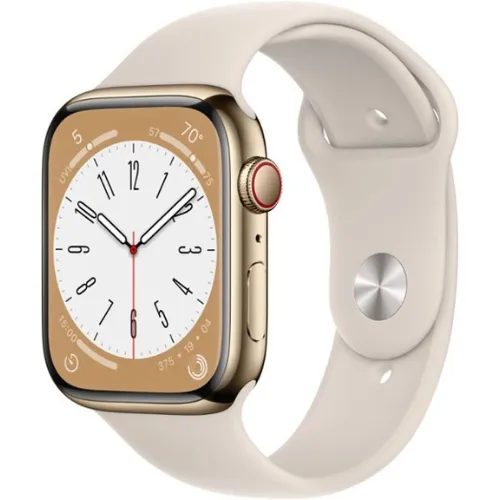 Apple Watch Series 8 45MM (GPS   Cellular) - Gold Stainless Steel