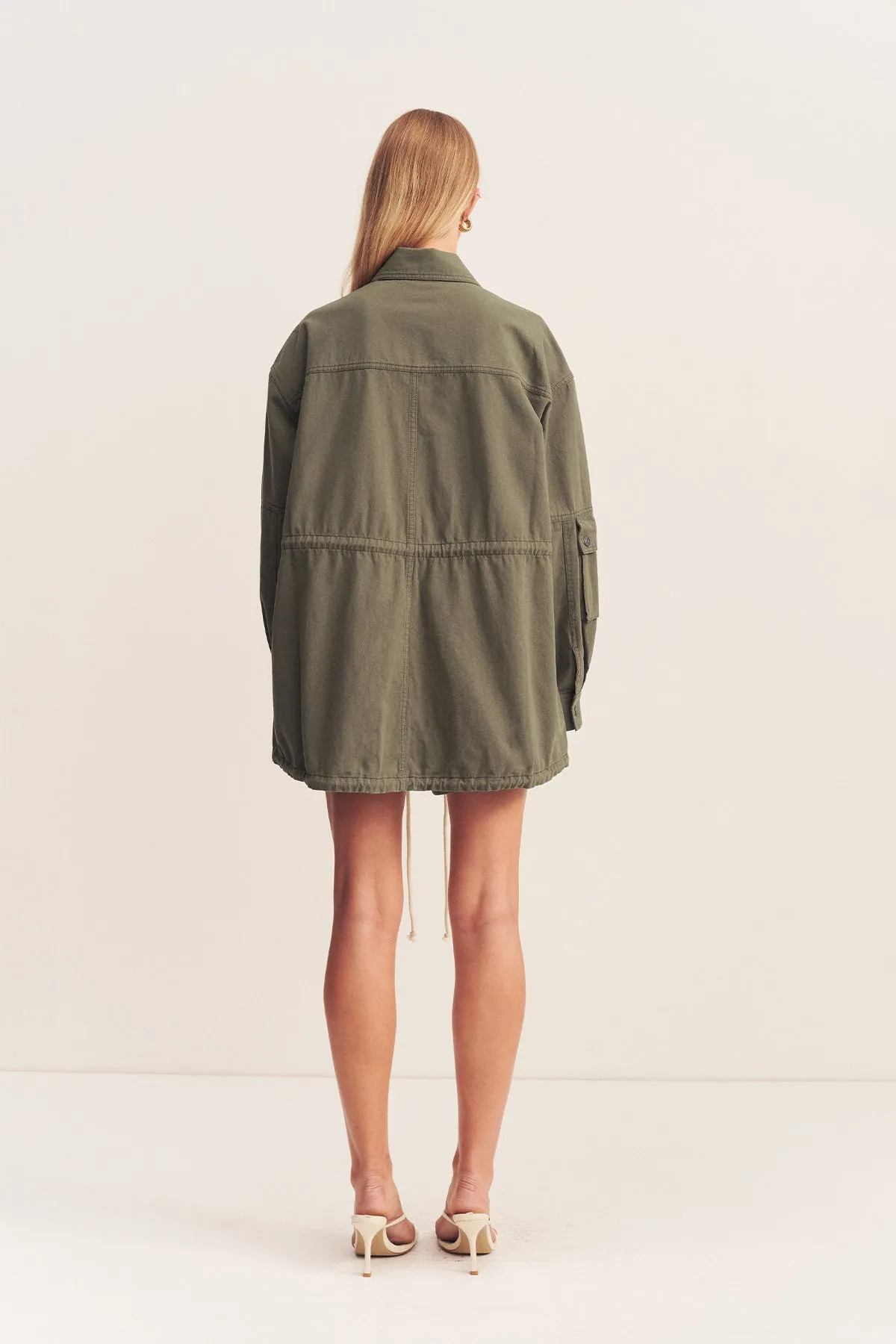 ARIANA ANORAK PATCH POCKET JACKET - KHAKI