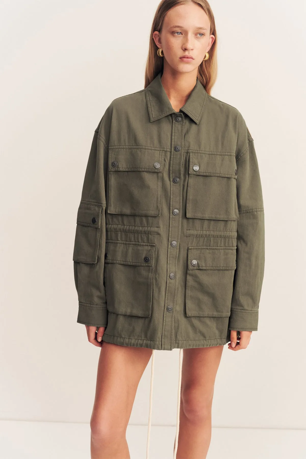 ARIANA ANORAK PATCH POCKET JACKET - KHAKI