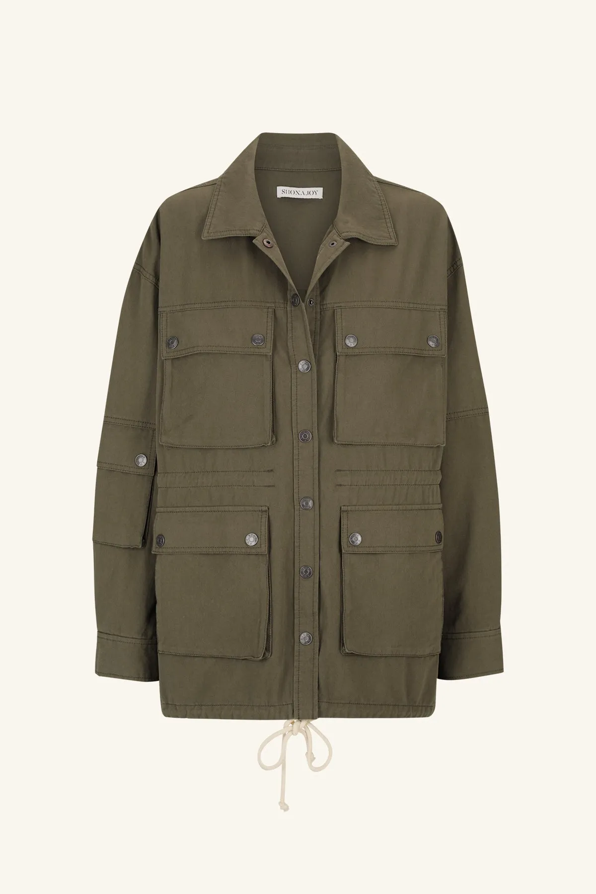 ARIANA ANORAK PATCH POCKET JACKET - KHAKI