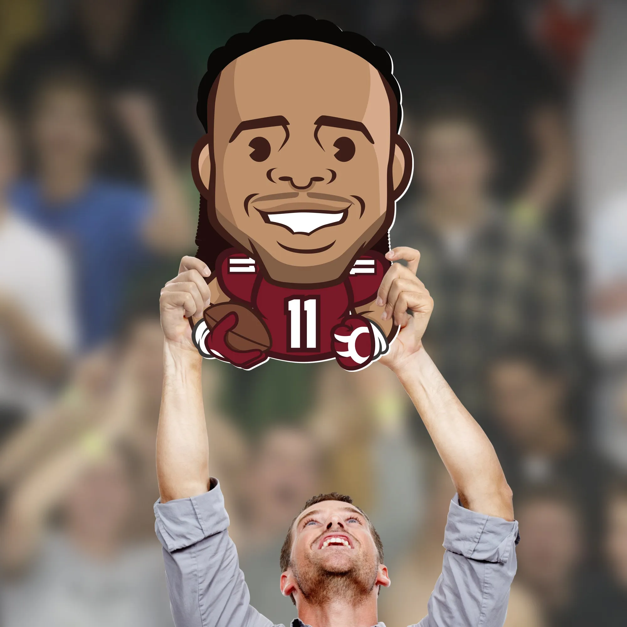 Arizona Cardinals: Larry Fitzgerald  Emoji   Foam Core Cutout  - Officially Licensed NFL    Big Head