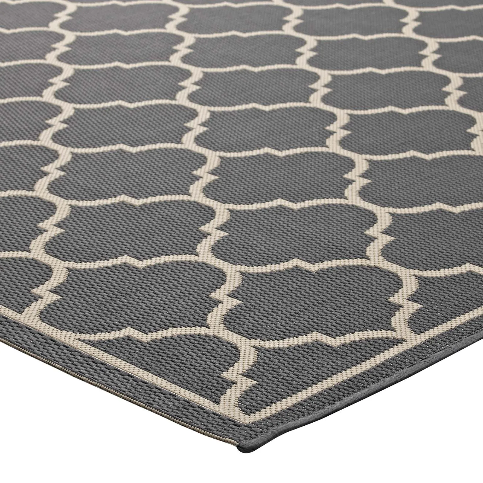 Avena Moroccan Quatrefoil Trellis Indoor and Outdoor Area Rug