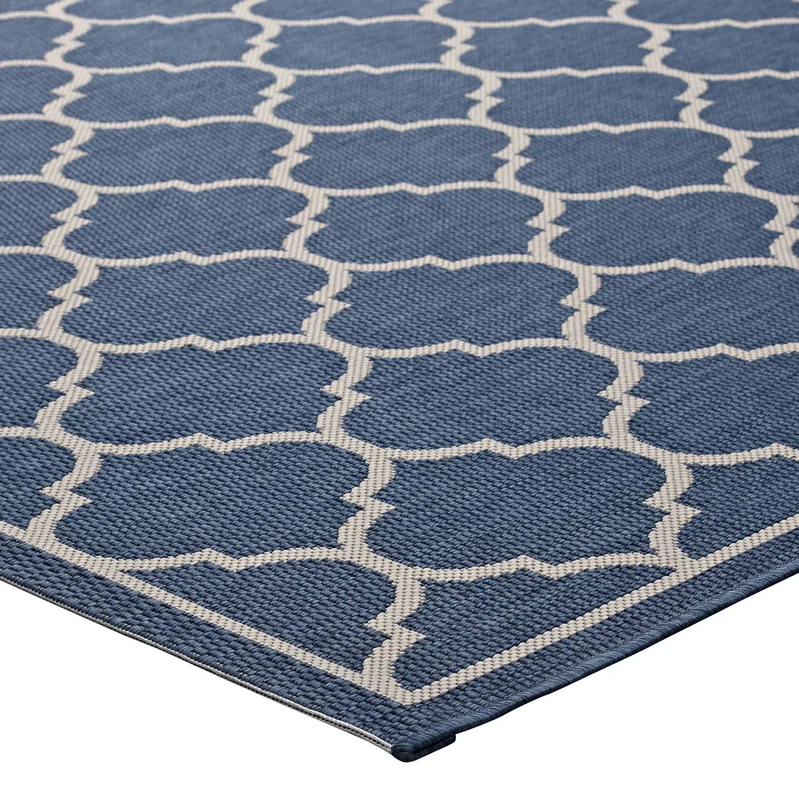 Avena Moroccan Quatrefoil Trellis Indoor and Outdoor Area Rug