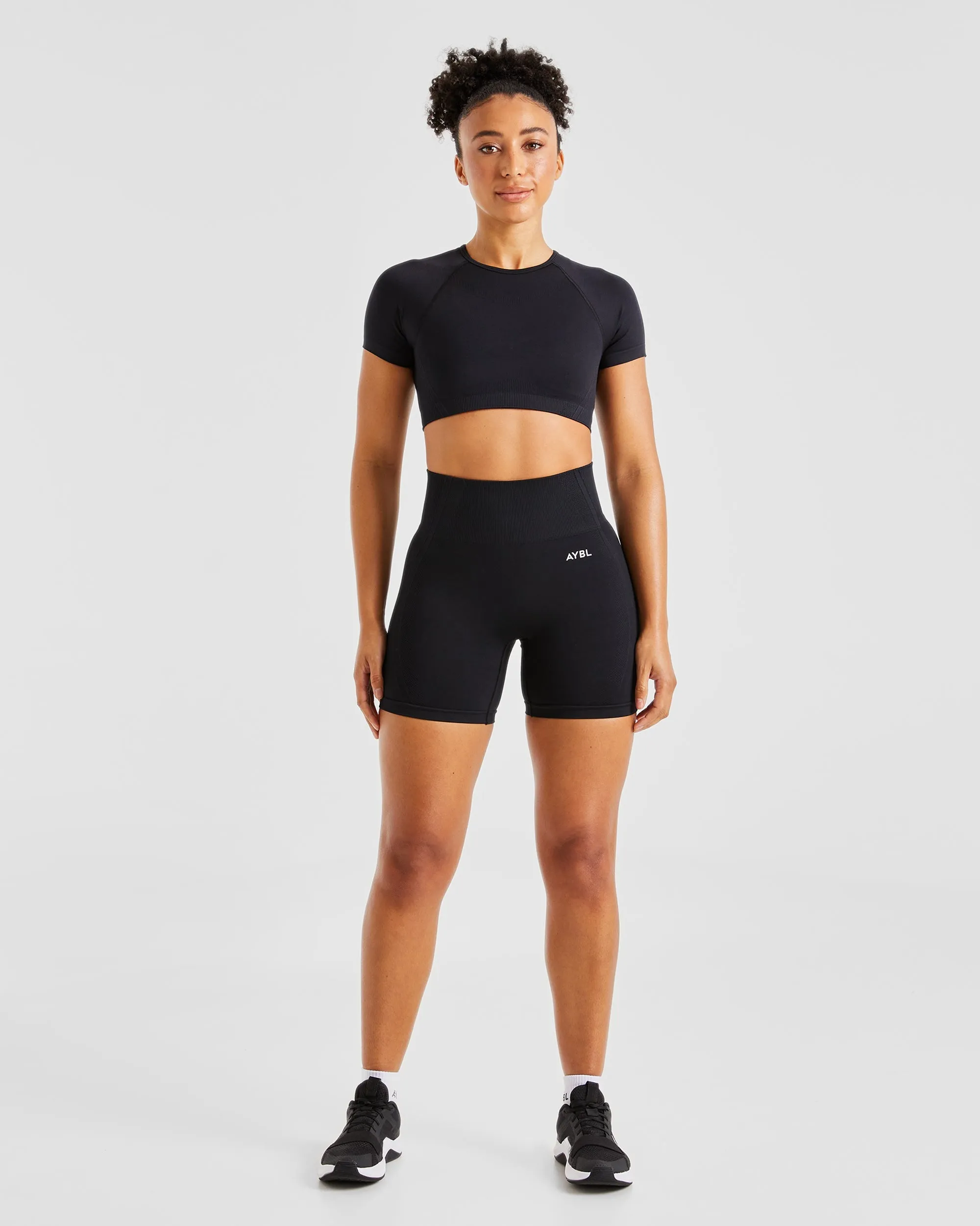 Balance V3 Seamless Crop Top - Black