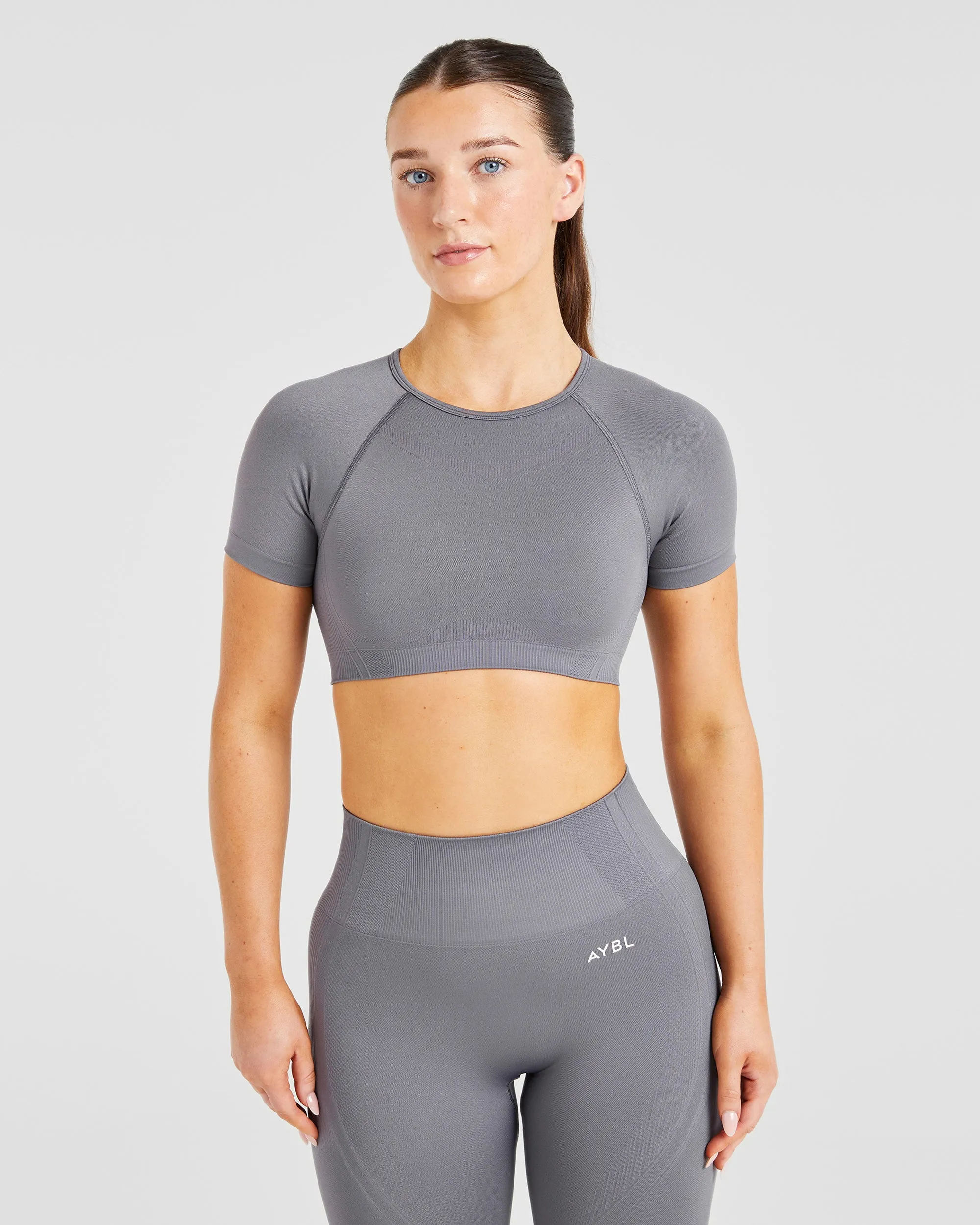 Balance V3 Seamless Crop Top - Charcoal Grey