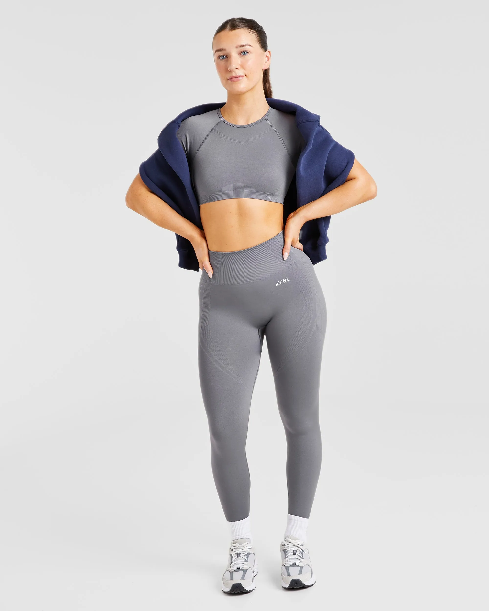 Balance V3 Seamless Crop Top - Charcoal Grey