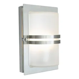 Basel Stainless Steel And Frosted Glass Outdoor Wall Light