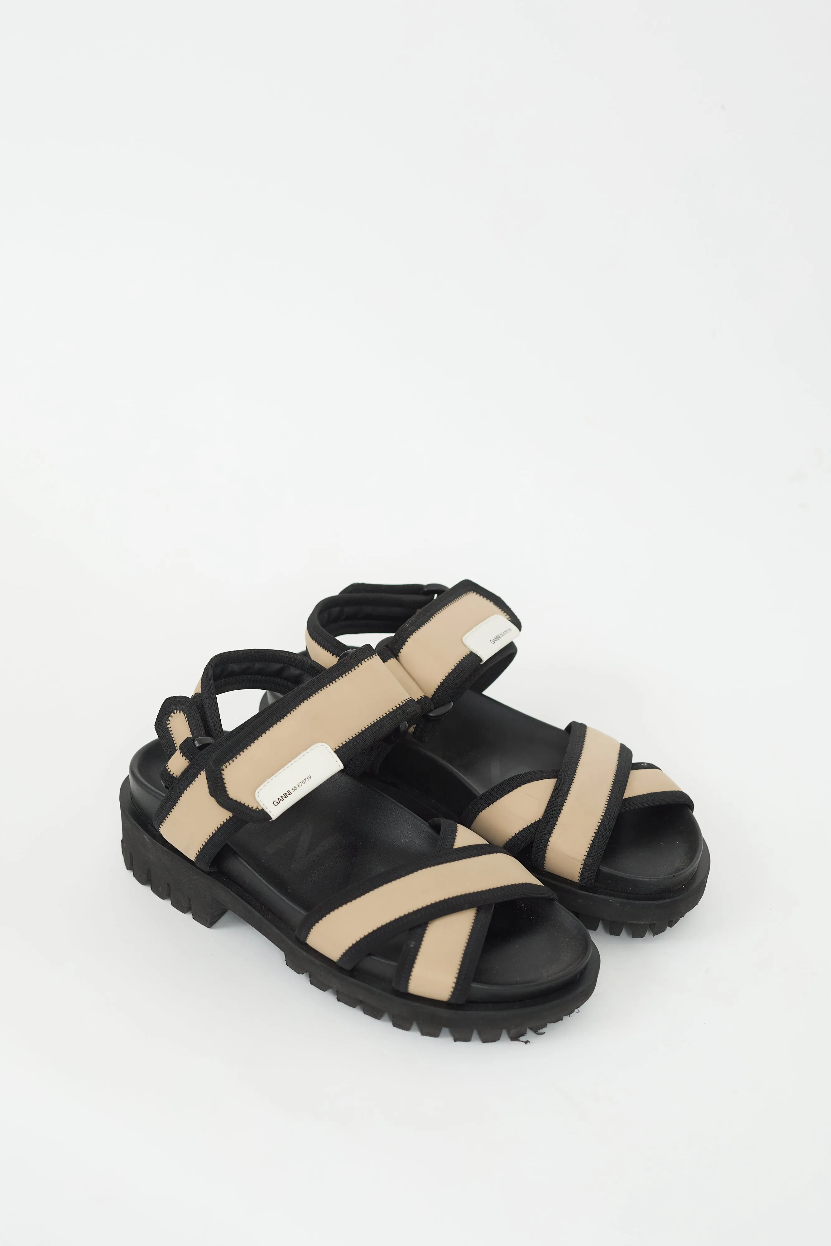 Black & Beige Hiking Sandal