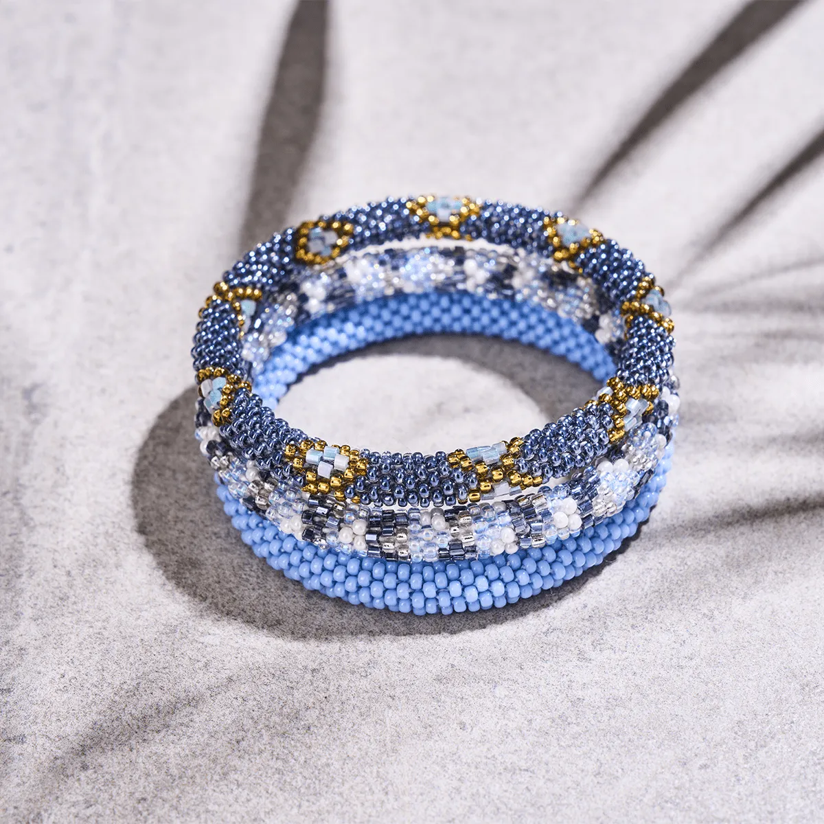 Blue Poppy | Himalayan Glass Bead Bracelet