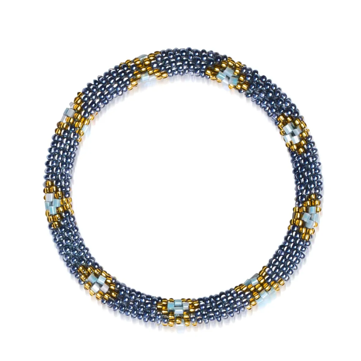 Blue Poppy | Himalayan Glass Bead Bracelet