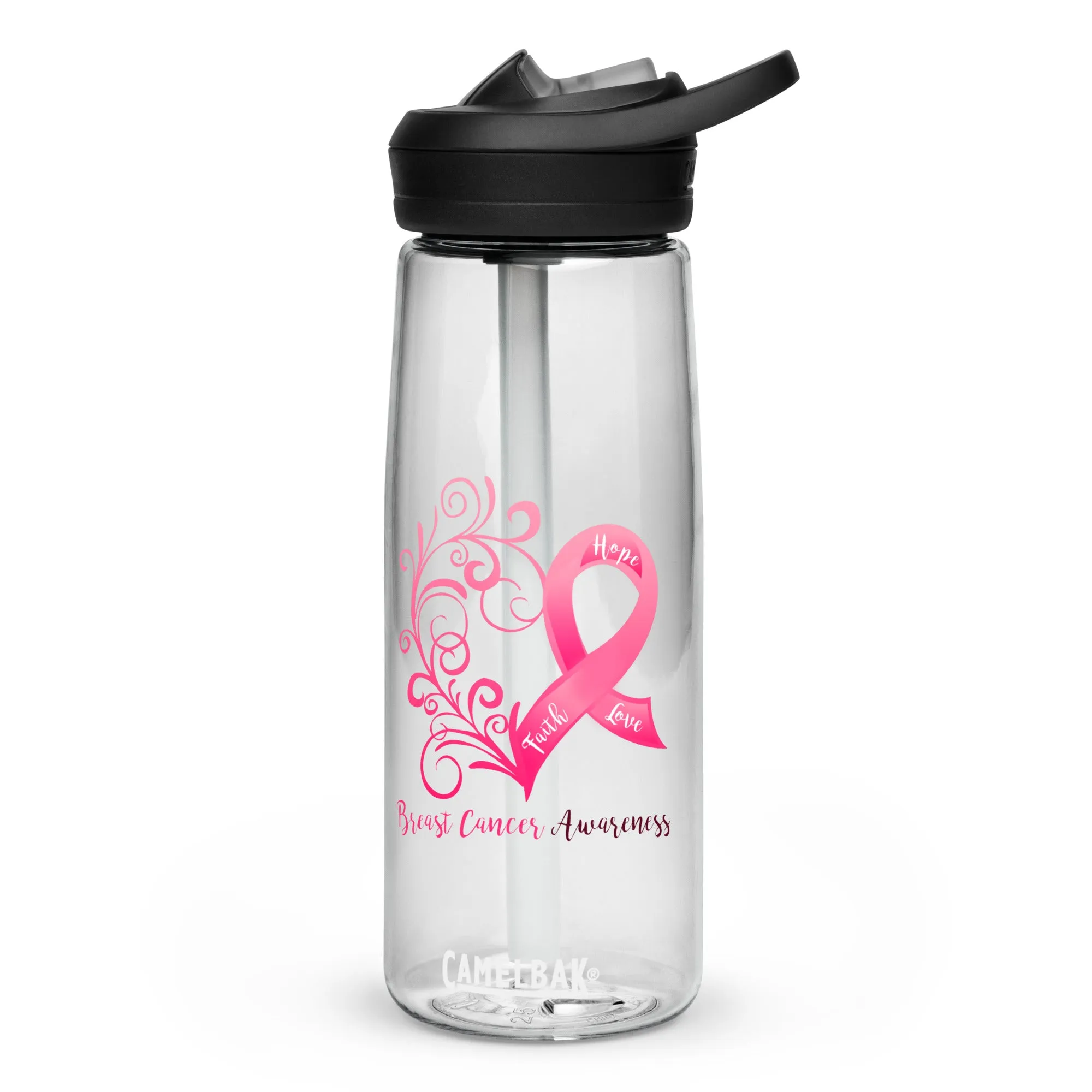 Breast Cancer Awareness Heart Sports Water Bottle | CamelBak Eddy® 