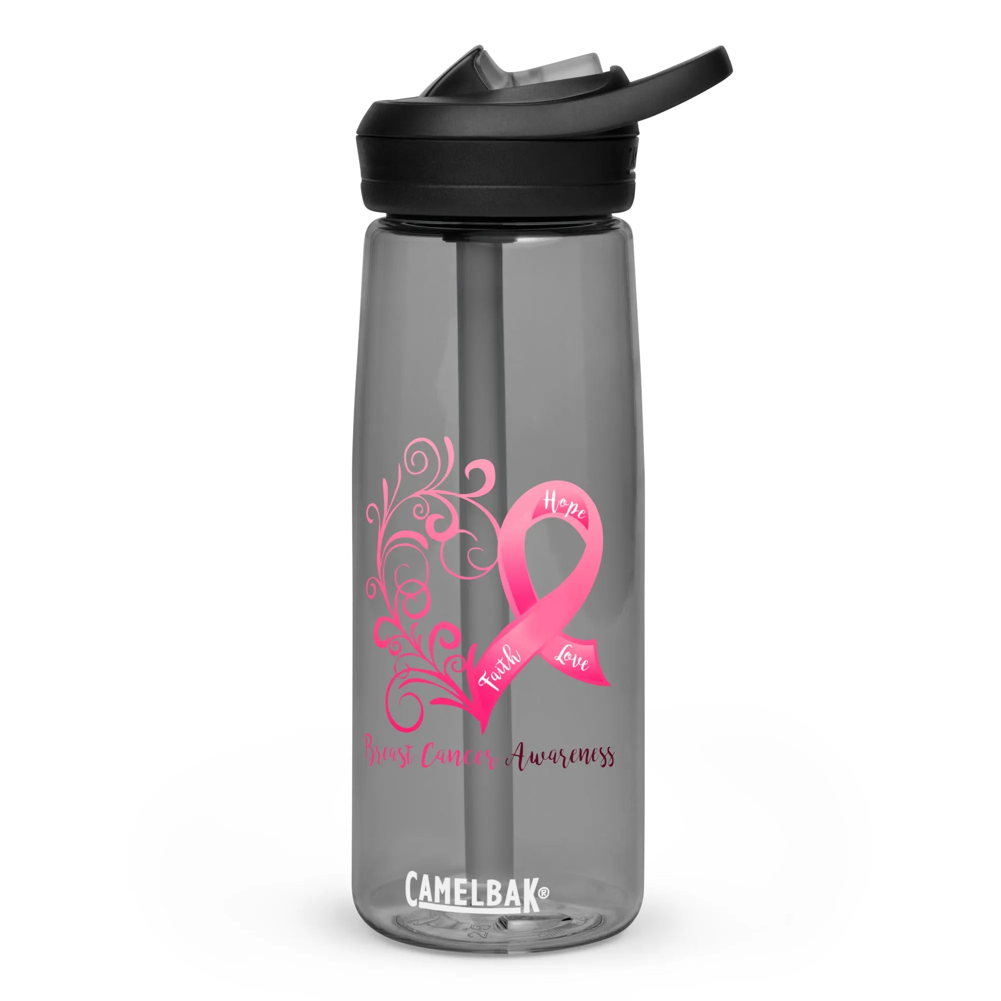 Breast Cancer Awareness Heart Sports Water Bottle | CamelBak Eddy® 