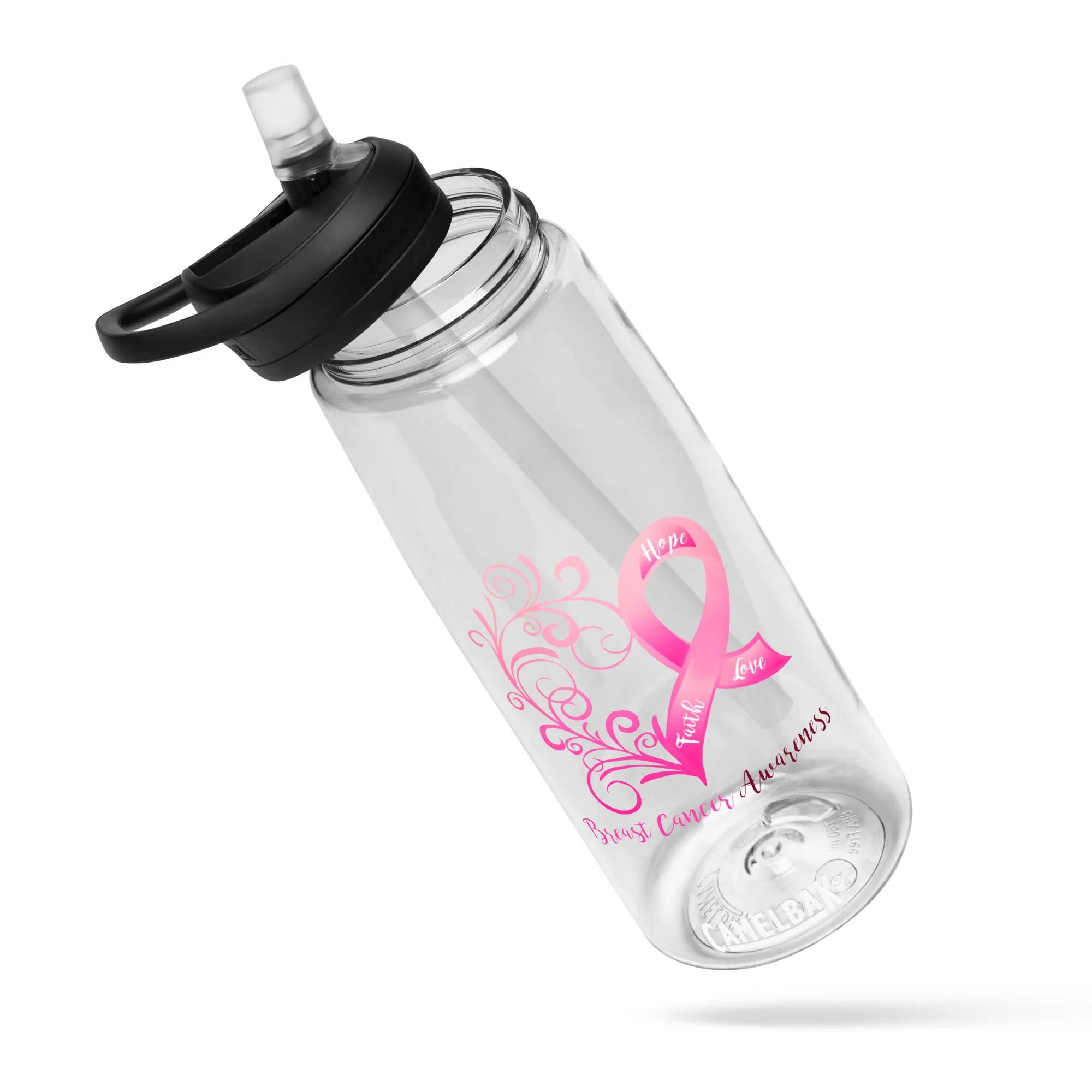 Breast Cancer Awareness Heart Sports Water Bottle | CamelBak Eddy® 