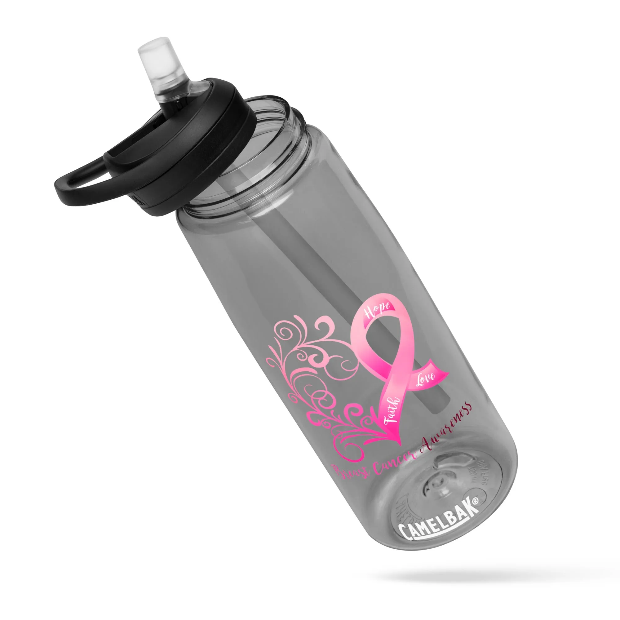 Breast Cancer Awareness Heart Sports Water Bottle | CamelBak Eddy® 