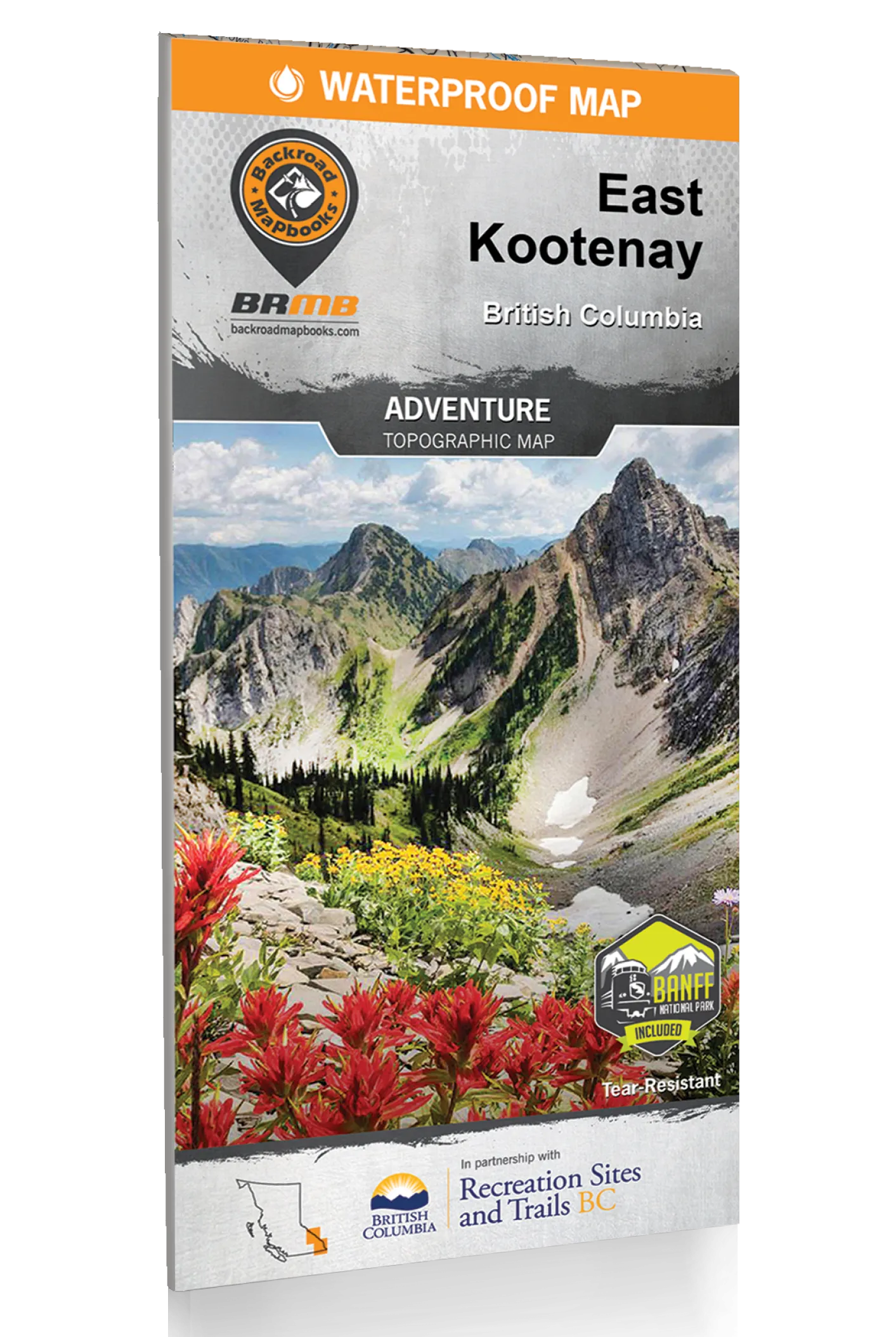 BRMB East Kootenay BC Waterproof Map